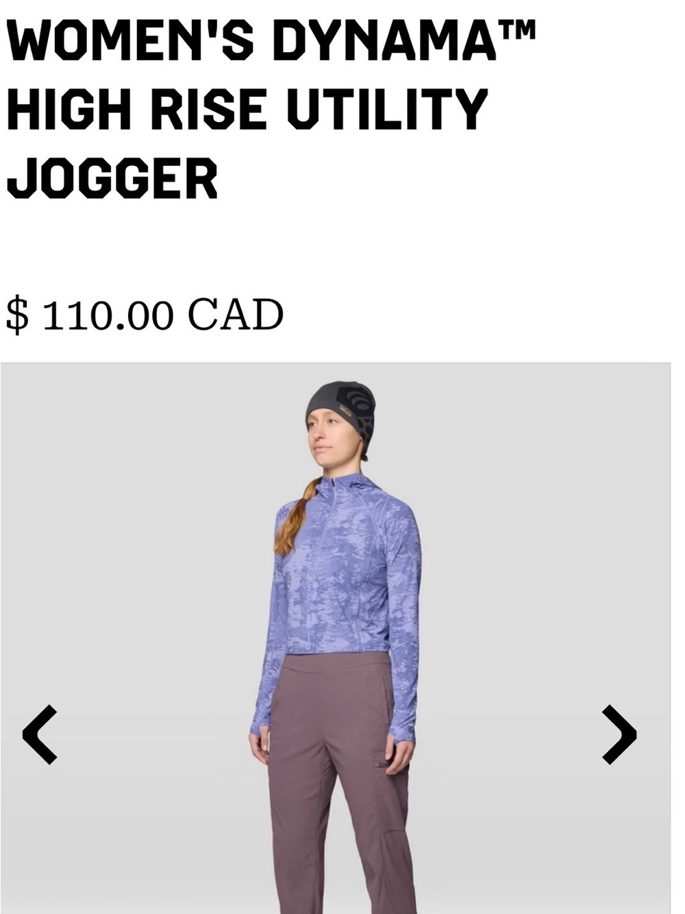 Mountain Hardware dynama high rise utility jogger